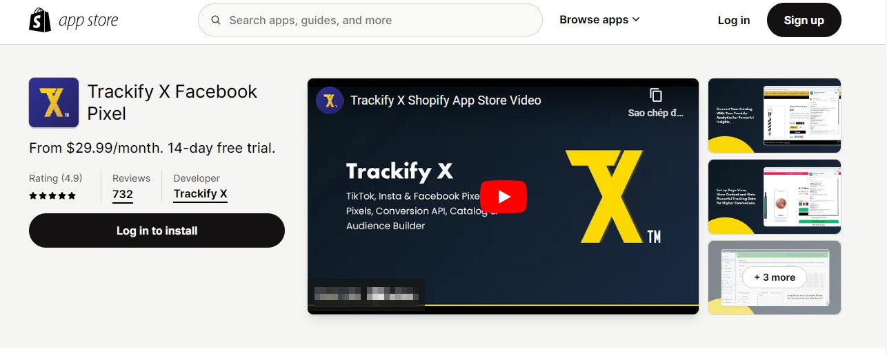 Trackify X Facebook Pixel